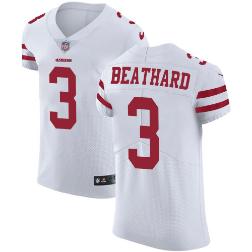 Nike 49ers #3 C.J. Beathard White Men's Stitched NFL Vapor Untouchable Elite Jersey - Click Image to Close